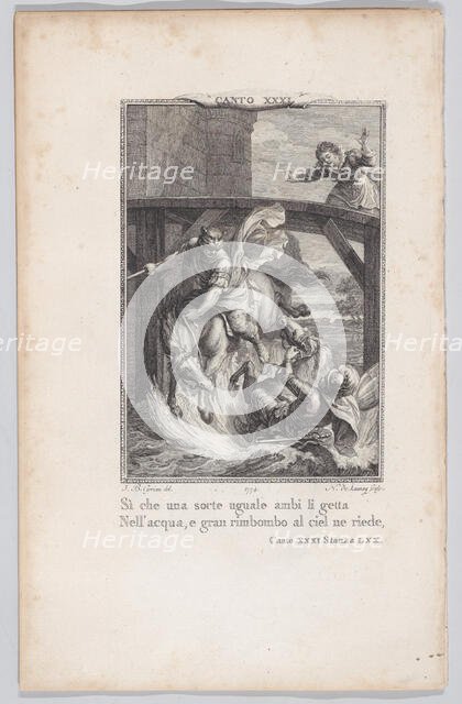 Canto 31, Stanza 70, from Orlando Furioso, 1774., 1774. Creator: Nicolas de Launay.