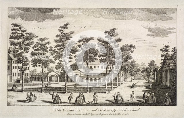 The Rotunda and Ranelagh House in Ranelagh Gardens, Chelsea, London, c1750. Artist: Anon