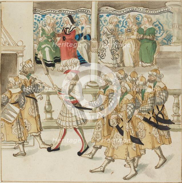 Parading Knights in Oriental Costume, c. 1515. Creator: Unknown.