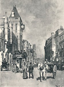 'Fleet Street, Showing the Law Courts', 1891. Artist: William Luker.