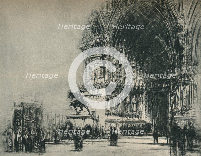 'Joan of Arc, Rheims', 1928. Artist: William Walcot.