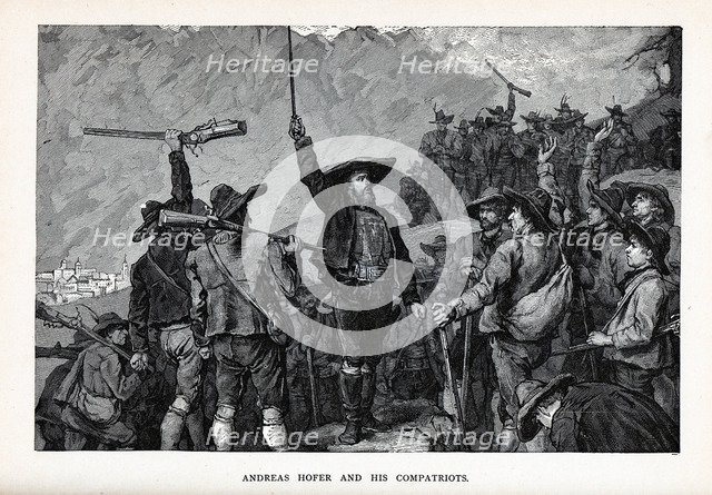 Andreas Hofer and his Compatriots, 1882. Artist: Anonymous  