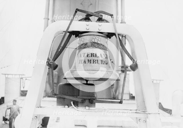 Fire bell on VATERLAND, between c1910 and c1915. Creator: Bain News Service.