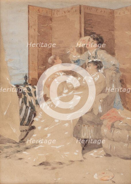 Le gioie materne (Mütterliche Freuden). Creator: Busi, Luigi (1837-1884).