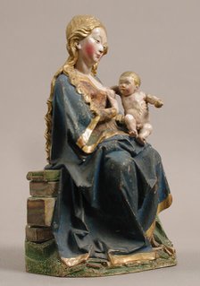 Enthroned Virgin with Nursing Child, German, Late 15th century. Creator: Unknown.