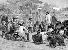 The Swazi Queen in Conference with the British and Transvaal Commissioners, 1890. Creator: P Naumann.