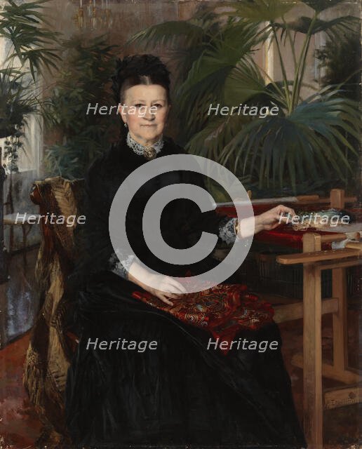 Portrait of Mrs. Anna Sinebrychoff, 1884. Creator: Albert Edelfelt.