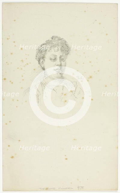 Sketch of Edith Austin, c. 1895-1900. Creator: Theodore Roussel.