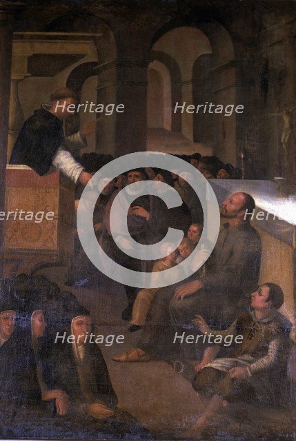 St. Ignatius of Loyola in the interior of the church of Saints Justo and Pastor of Barcelona.