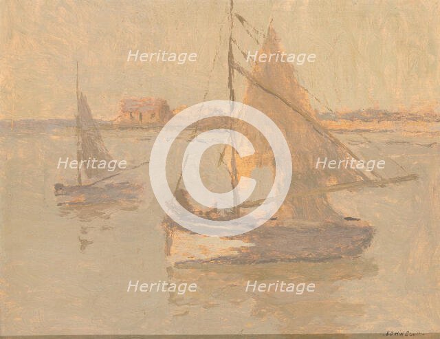 Honfleur Fishing Boats no. 1, n.d. Creator: Frank Edwin Scott.
