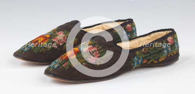 Slippers, American, 1865-85. Creator: Unknown.