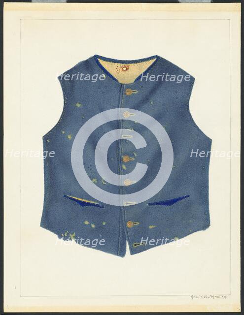 Confederate Uniform, c. 1938. Creator: Annie B Johnston.