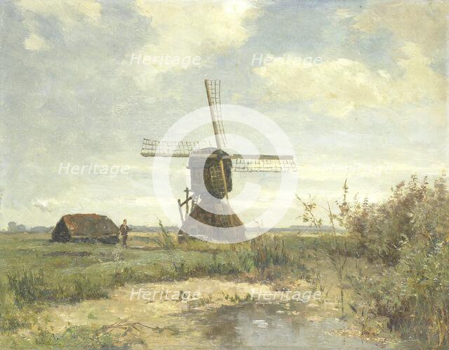 Sunny Day', a Windmill on a Waterway, c.1860-c.1903. Creator: Paul Joseph Constantin Gabriel.