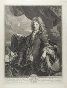 Charles d'Hozier, King's Genealogist, 1691. Creator: Gerard Edelinck.