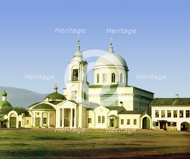 City of Rzhev - Nativity of Christ Cathedral, 1910. Creator: Sergey Mikhaylovich Prokudin-Gorsky.