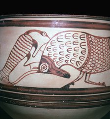 Detail of a Mycenaean pot, 13th century BC. Artist: Unknown