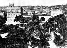 The Spanish-American War: the Public Gardens and a general view of the town of Matanzas, 1898. Creator: Unknown.