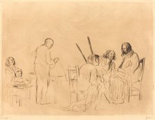 Before the Supper at Emmaus (first plate), 1910. Creator: Jean Louis Forain.