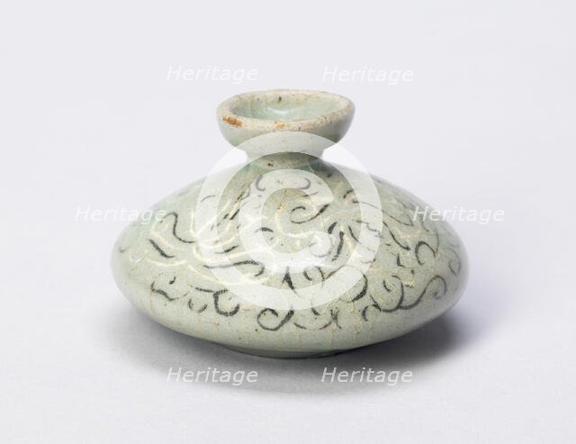 Oil bottle with Scrollwork, South Korea, Goryeo dynasty (918-1392), 12th/13th century. Creator: Unknown.