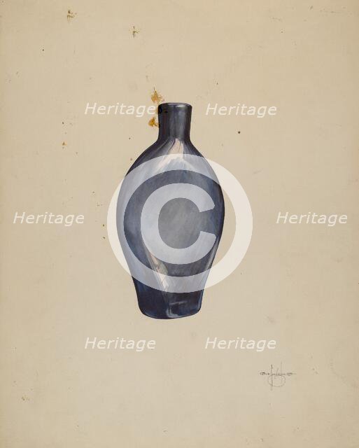 Whiskey Flask, 1935/1942. Creator: G. A. Spangenberg.