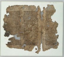 Manuscript Leaves Fragment, Coptic, 4th-7th century. Creator: Unknown.