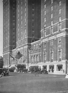 Detail of entrance front, Hotel Statler, Buffalo, New York, 1923. Artist: Unknown.