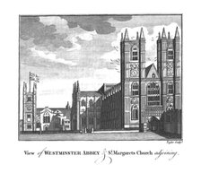 'View of Westminster Abbey & St.Margarets Church adjoining.', late 18th-early 19th century. Artist: Taylor.