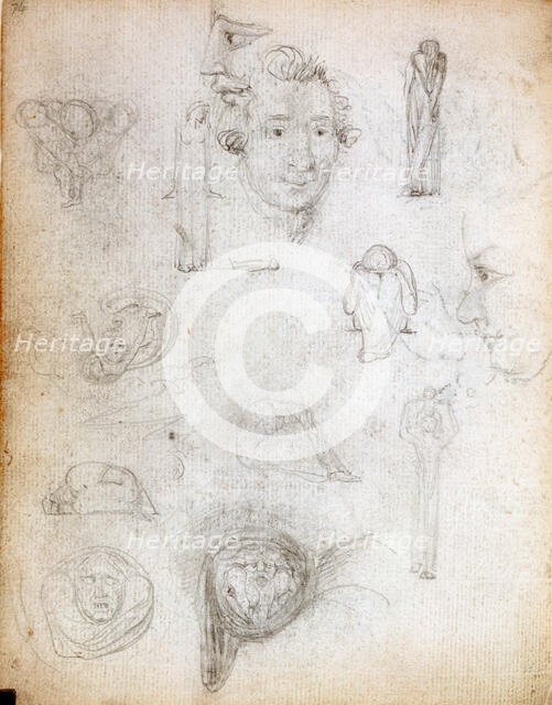 Alphabetic human forms,  c1787-1818.  Creator: William Blake.