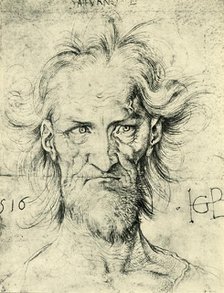 Head of a Bearded Old Man ('Saturn'), 1516, (1943). Creator: Hans Baldung.