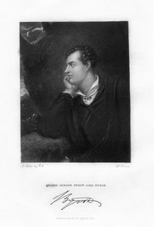 Lord Byron, Anglo-Scottish poet, c1813, (1831). Artist: H Robinson