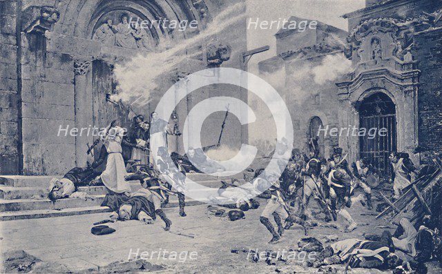 'An Episode of the Siege of Saragossa', c1808-1809, (1896). Artist: Unknown.