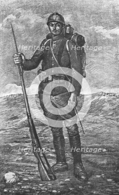 'Le soldat serbe, dans son nouvel equipement', 1916. Creator: Vladimir Betzitch.