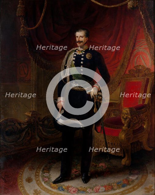 Portrait of King Charles Albert of Sardinia (1798-1849), 1848. Creator: Capisani, Angelo (1808-1870).