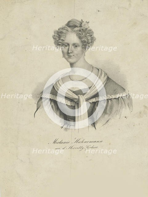Portrait of Mélanie d?Hervilly Gohier Hahnemann (1800-1878), 1830-1835. Creator: Anonymous.