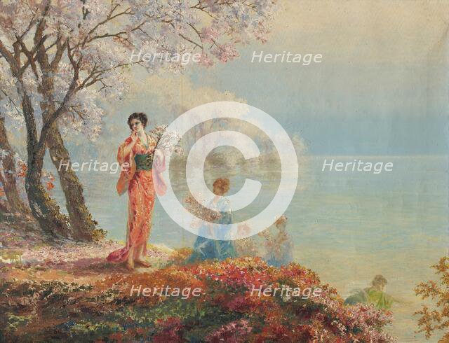 Japanese Landscape, c1880. Creator: Kiyohara, Tama (O'Tama), (Eleonora Ragusa) (1861-1939).