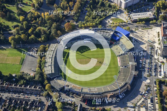Edgbaston Cricket Ground, home to Warwickshire County Cricket Club, Birmingham, 2024. Creator: Damian Grady.