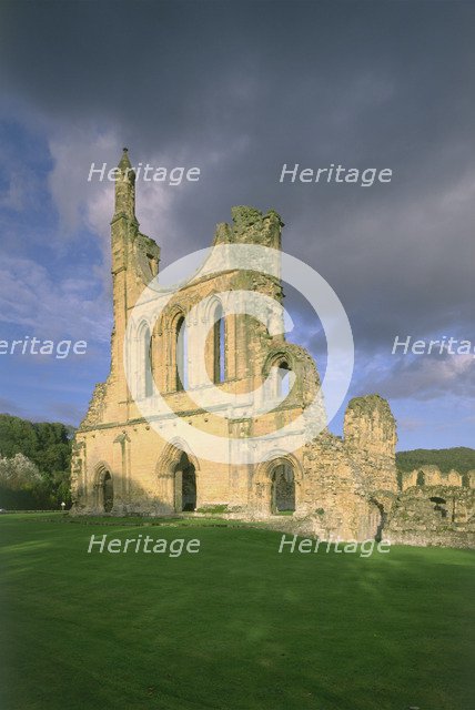 Monastic church, Byland Abbey, North Yorkshire, 1998. Artist: J Richards