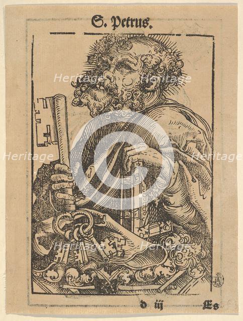 Bust of Saint Peter, from the Large Series of Wittenberg Reliquaries; verso: Martin Luther..., 1509. Creator: Lucas Cranach the Elder.