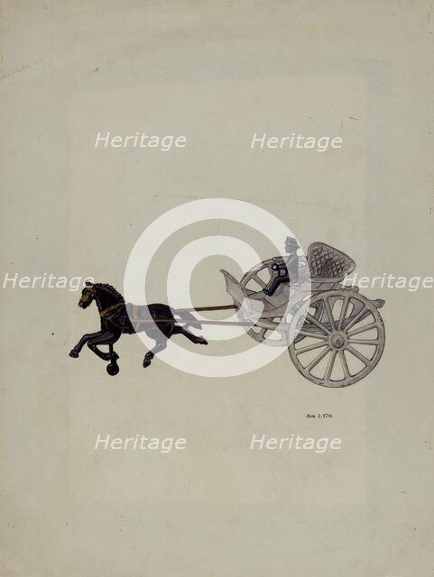 Trotter and Gig Iron Toy, c. 1939. Creator: George File.