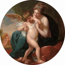 Cupid, Stung by a Bee, Is Cherished by his Mother, 1774. Creator: Benjamin West.