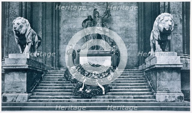 Wreath laid by Adolf Hitler on Martyrs' Day at the Hall of the Fallen, 9th November, 1933. Artist: Unknown