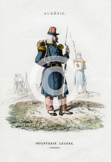 Light infantry; French Army in Algeria. Artist: Unknown
