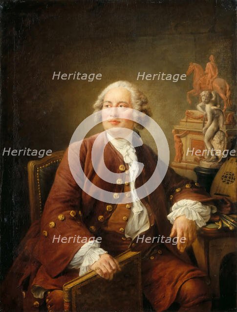 Portrait of the sculptor Edmé Bouchardon (1698-1762) , 1758. Creator: Drouais, François-Hubert (1727-1775).