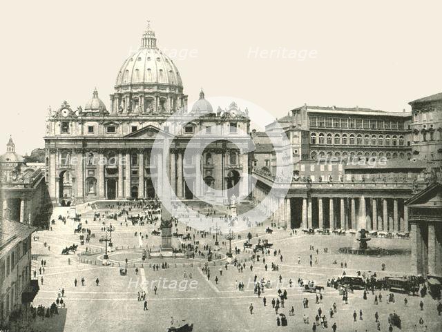 St Peter's Basilica and the Vatican, Rome, Italy, 1895. Creator: W & S Ltd.