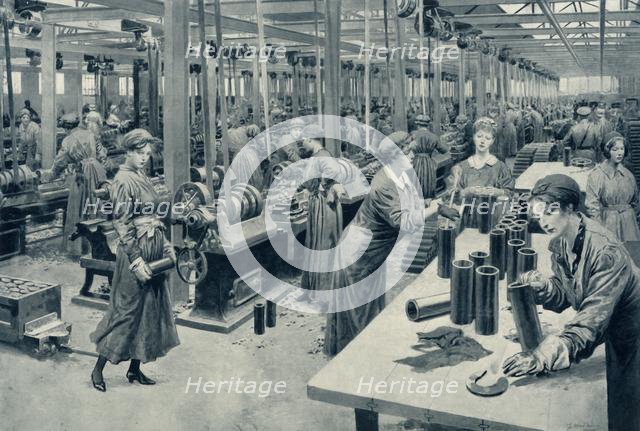 'Women at Work that Men might Fight', 1916. Creator: Unknown.