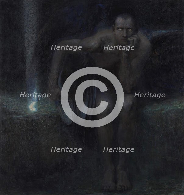 Lucifer, 1891. Creator: Stuck, Franz, Ritter von (1863-1928).