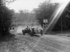 Aston Martin, Bugatti Owners Club Hill Climb, Chalfont St Peter, Buckinghamshire, 1935. Artist: Bill Brunell.