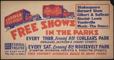 Free Shows in the Parks, New York, [193-].  Creator: Unknown.
