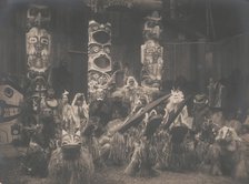 Masked dancers-Qagyuhl, c1914. Creator: Edward Sheriff Curtis.
