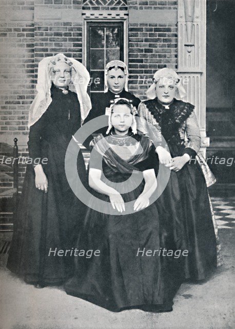 A group of young Dutch women of Friesland, 1912. Artist: Levy Bros.